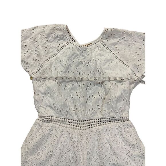Tularosa Revolve Milk white eyelet lace cutout back Brynn romper sz Small - Picture 7 of 12